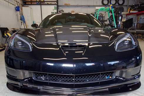 Svart Chevrolet Corvette C6 "Widebody" stulen på Ingarö/ Värmdö utanför Stockholm